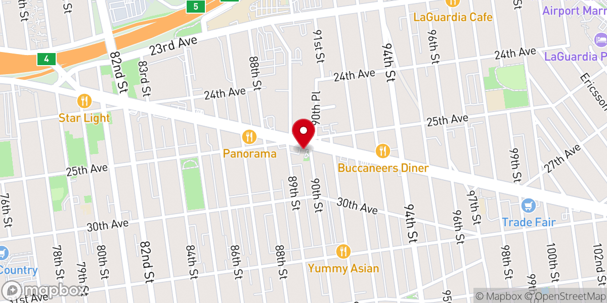Map showing location of Nacion Santa Church- NY