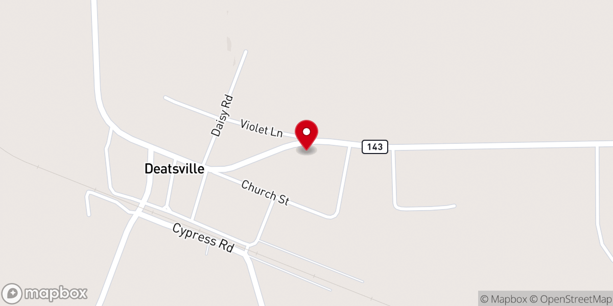 Map showing location of New Nazareth Church
