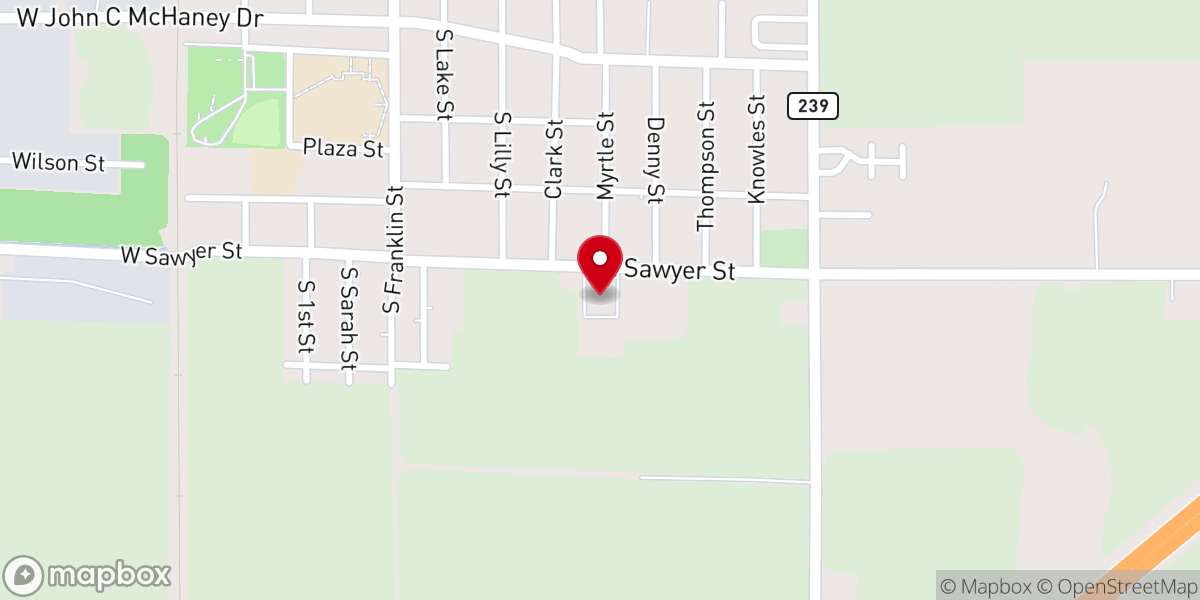 Map showing location of New St Paul Baptist Church