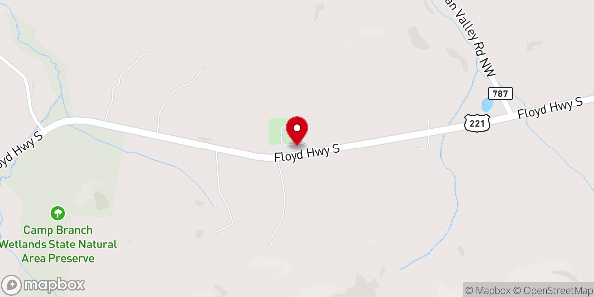 Map showing location of New Harvest Ministries