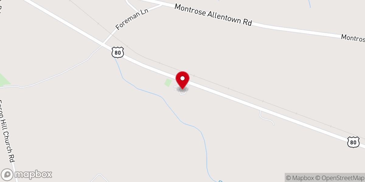 Map showing location of Greater Union Grove Church of God In Christ