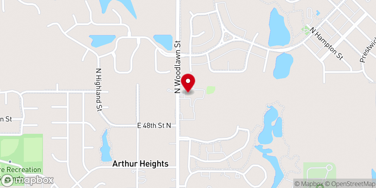 Map showing location of Catholic Church of the Resurrection