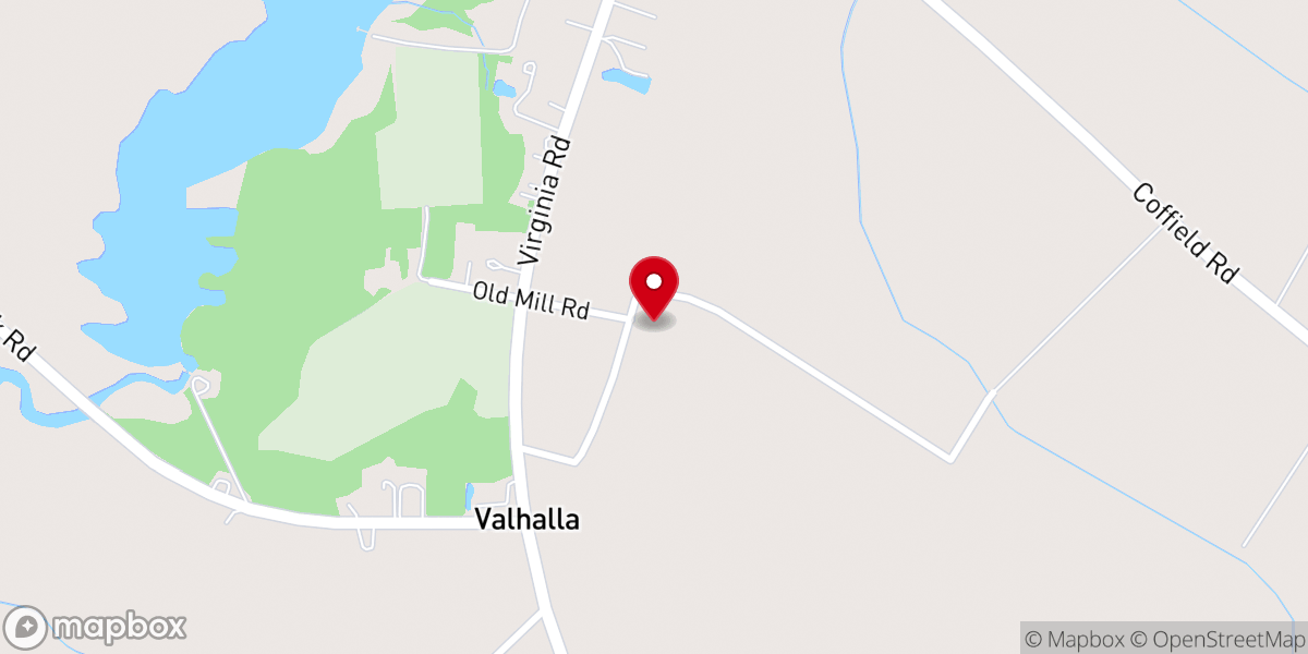 Map showing location of Warren Grove Church