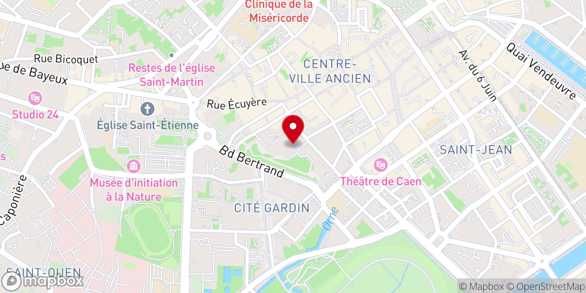 Map showing location of Église Notre-Dame-de-la-Gloriette