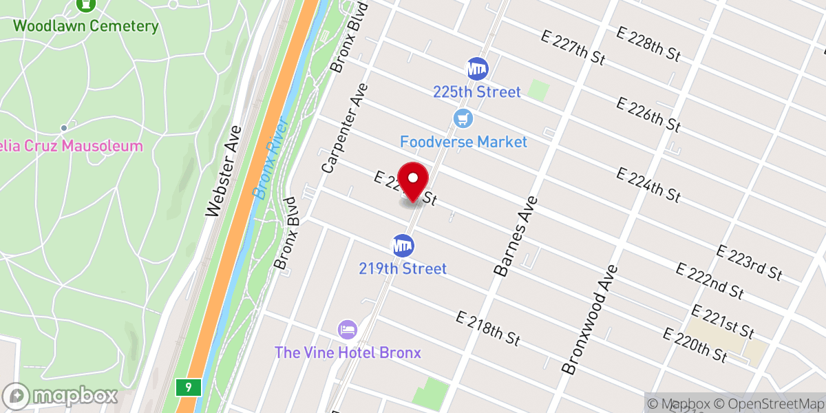 Map showing location of Miracle Provider City Church