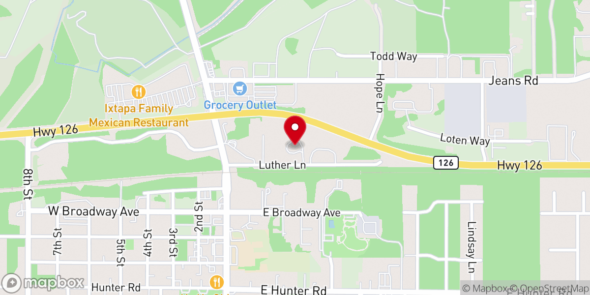 Map showing location of Christ Evangelical Lutheran