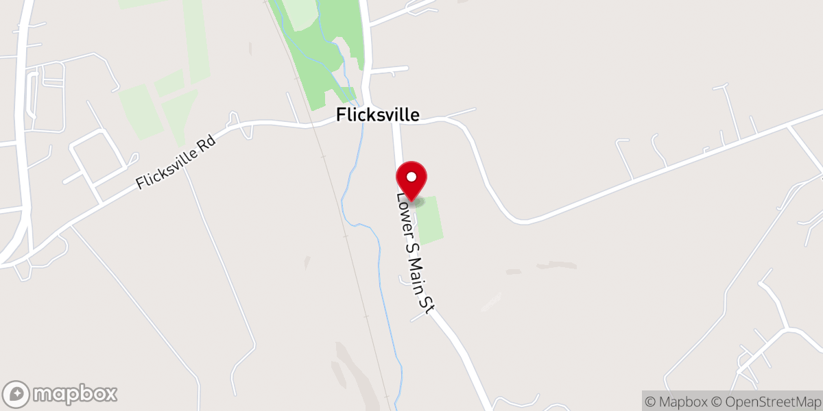 Map showing location of Flicksville United Church of Christ