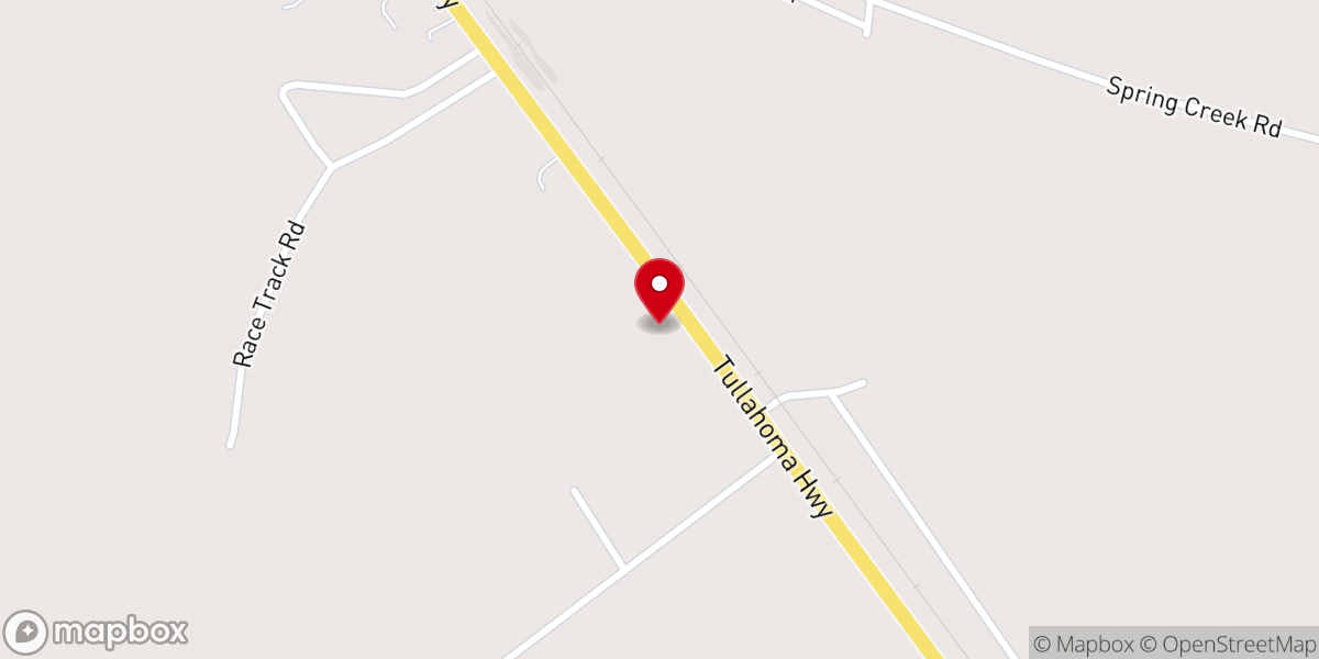 Map showing location of Duck River Baptist Association