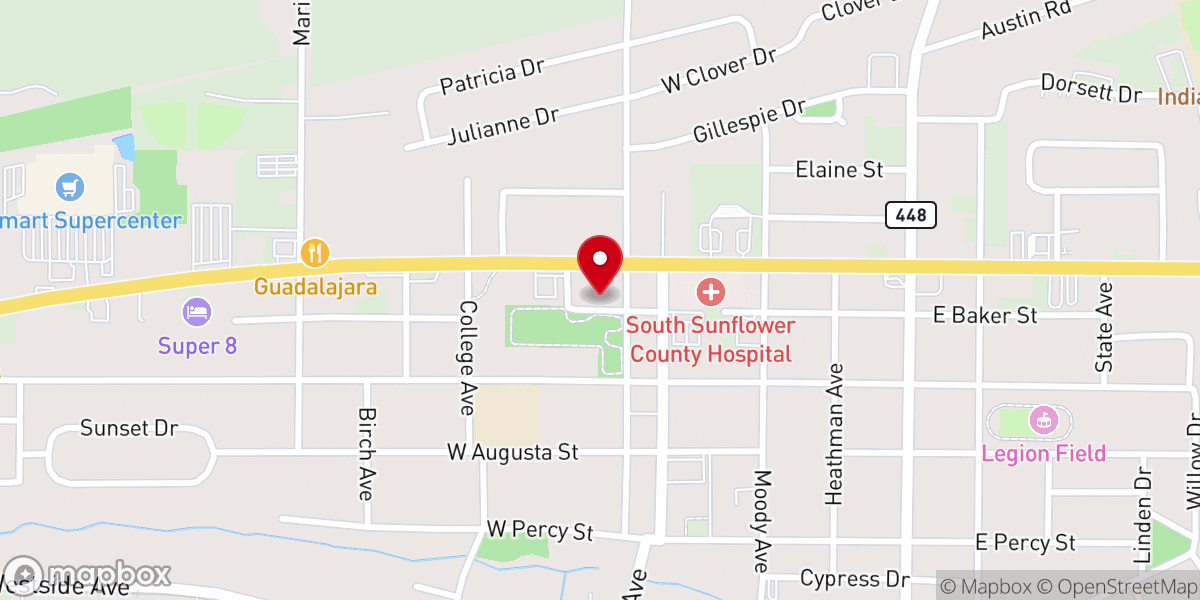 Map showing location of Domino's Pizza