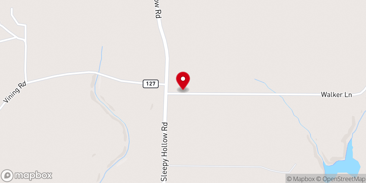 Map showing location of Horton Chapel Baptist church