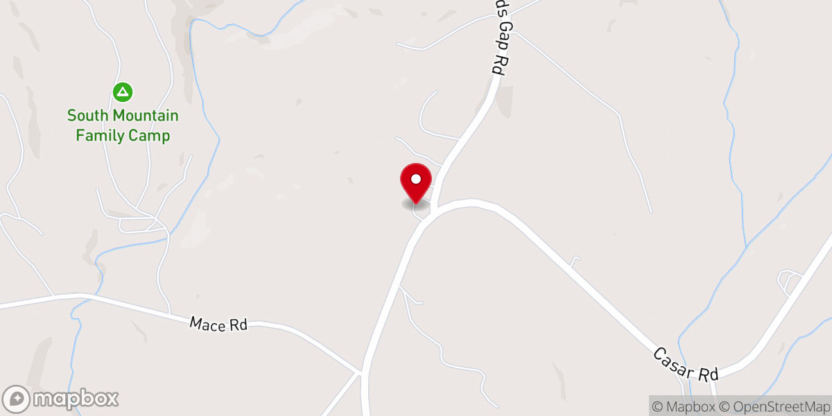 Map showing location of Pisgah Baptist Parsonage