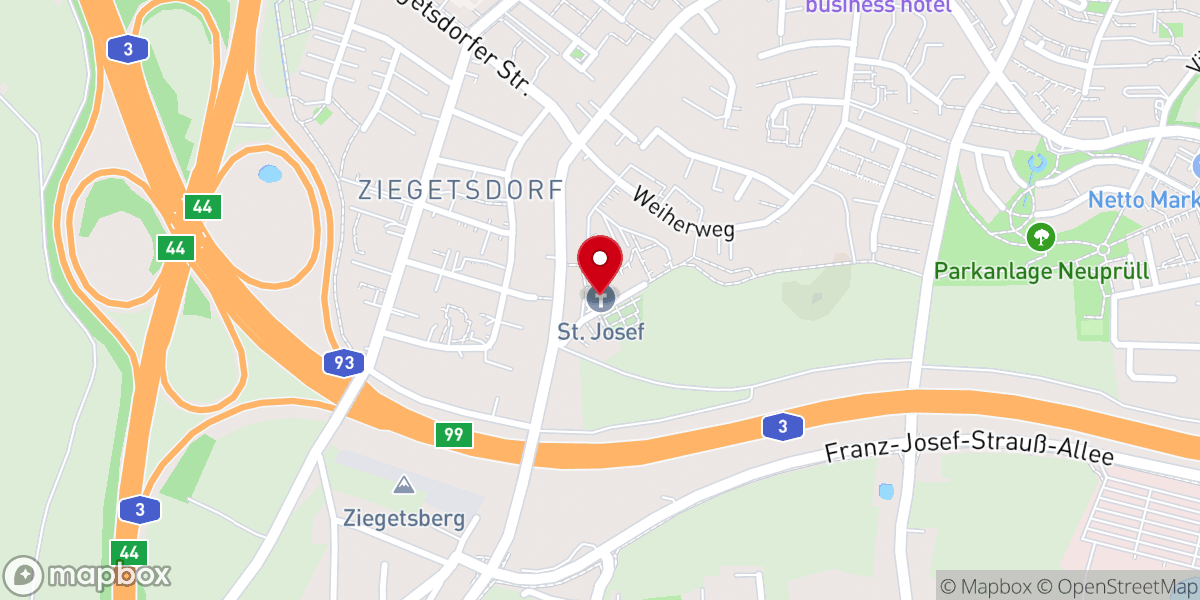 Map showing location of Kath. Kirche St. Josef