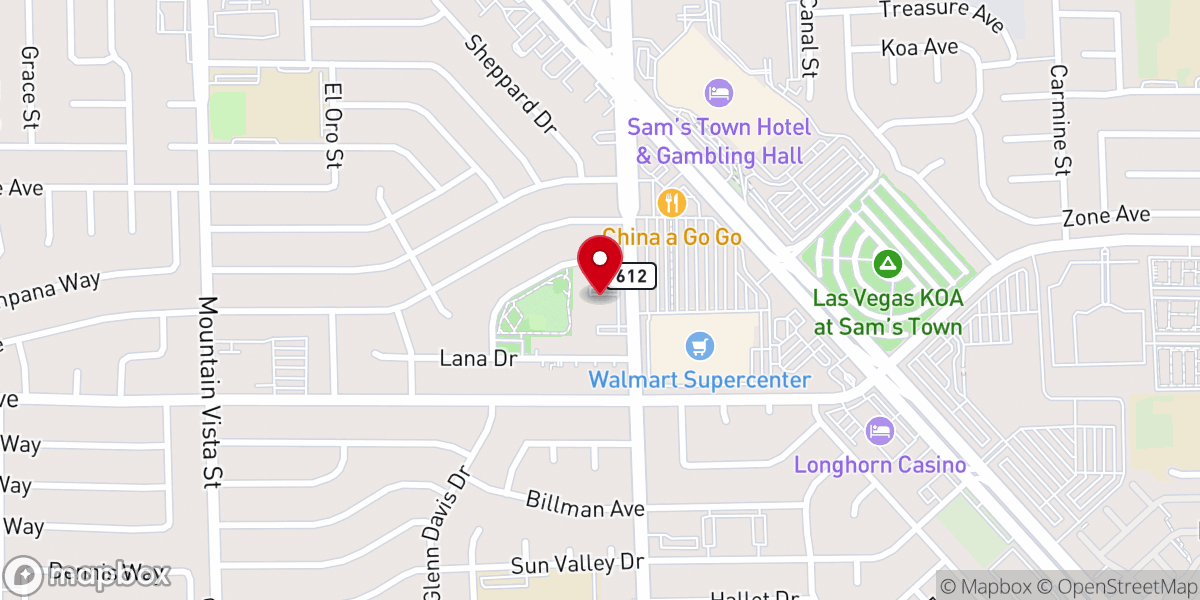 Map showing location of Centennial Hills Baptist Church