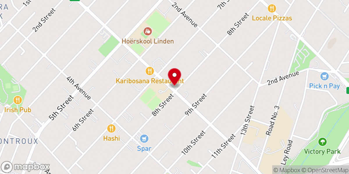 Map showing location of St Thomas Anglican Church