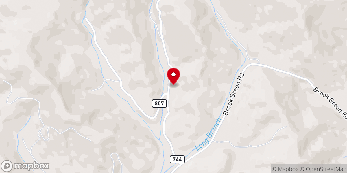 Map showing location of Pleasant Branch Church