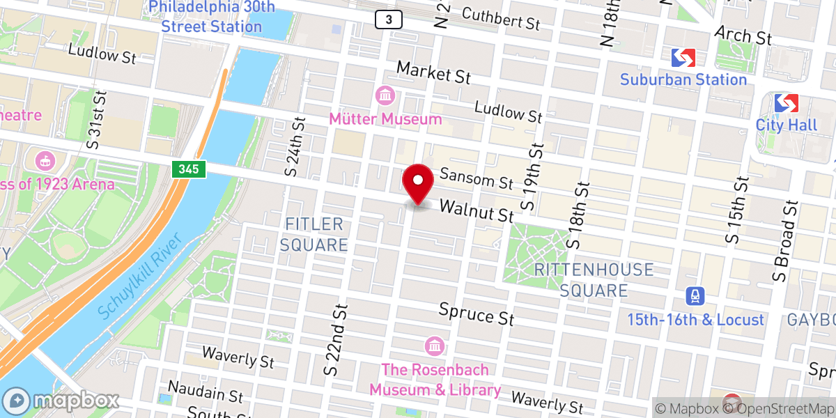 Map showing location of First Presbyterian Church
