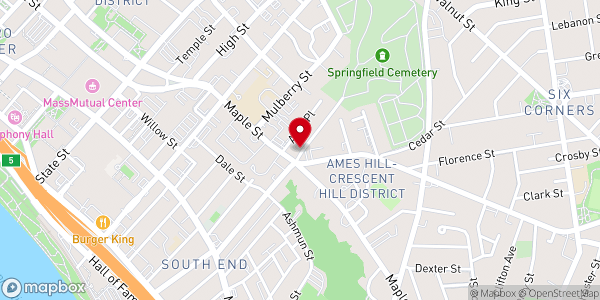 Map showing location of Tumaini Kenyan Community Church