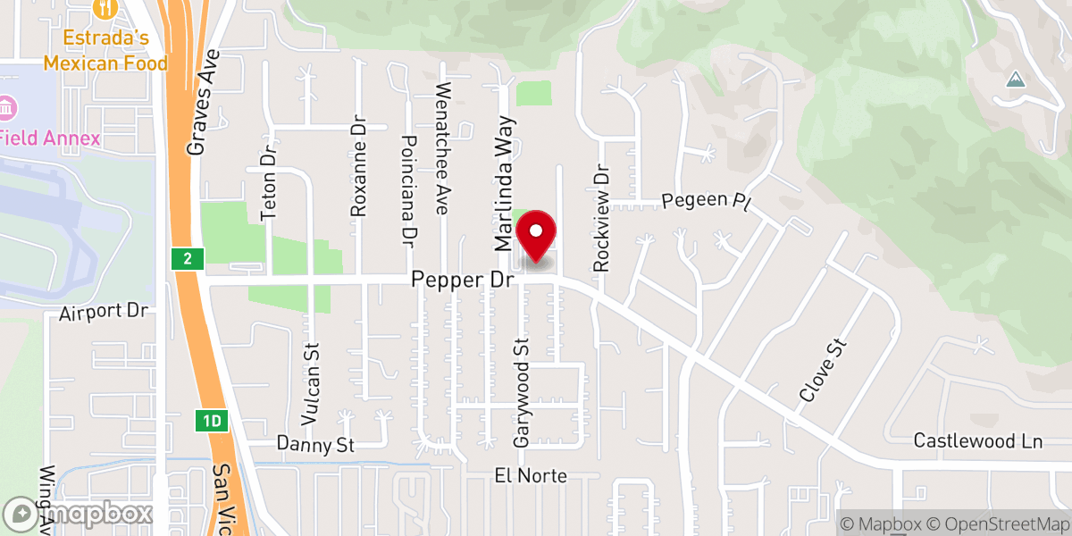Map showing location of Hope City Church Assemblies of God