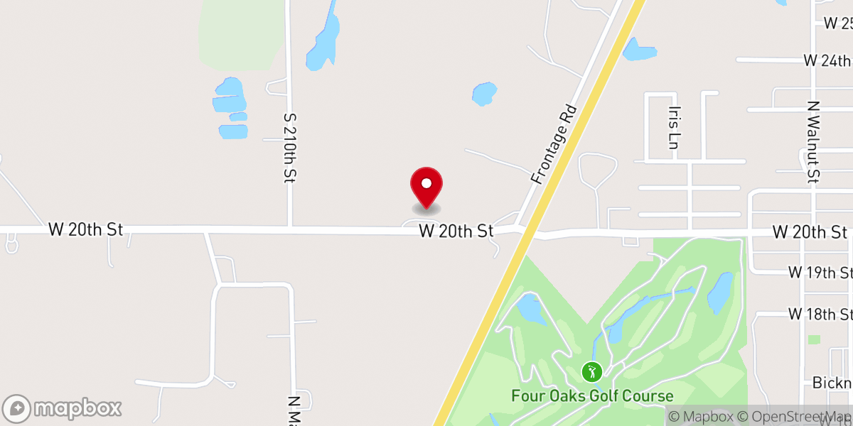 Map showing location of Open Door Fellowship Church