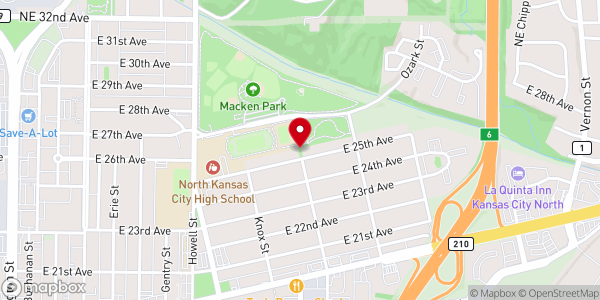 Map showing location of Faith Assembly
