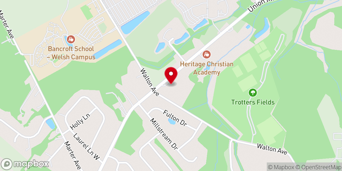 Map showing location of Grace Presbyterian Church
