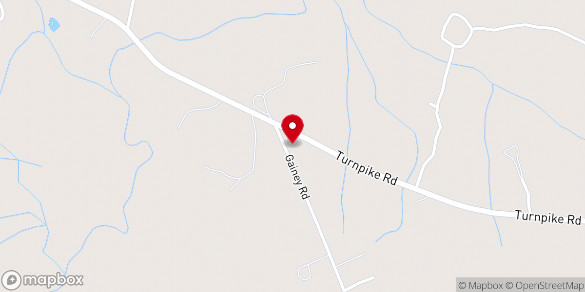 Map showing location of Buffalo Springs Baptist Church