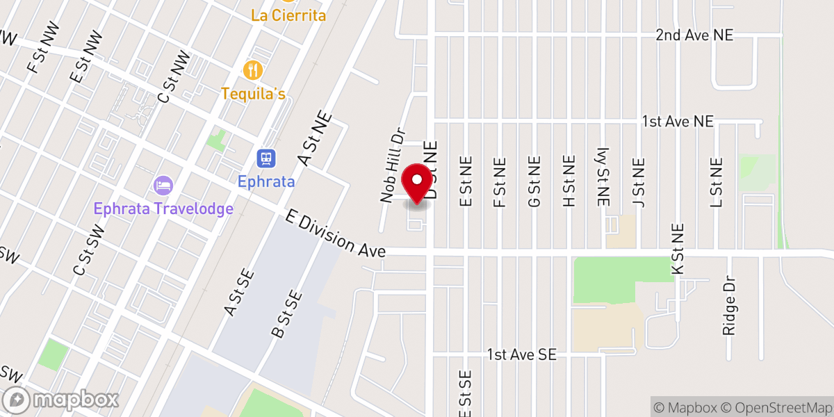 Map showing location of Nazarene Church of Ephrata