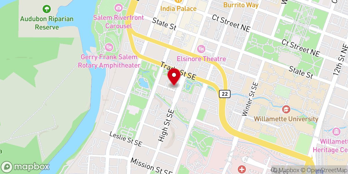 Map showing location of Fellowship Church Downtown