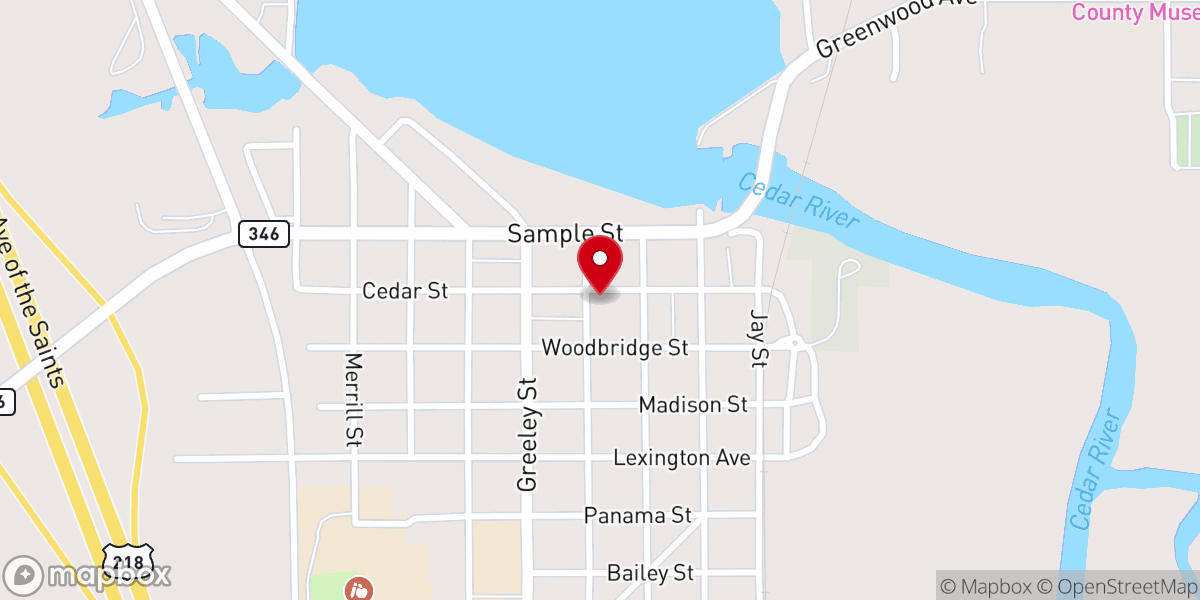 Map showing location of Saint Michaels Catholic Church