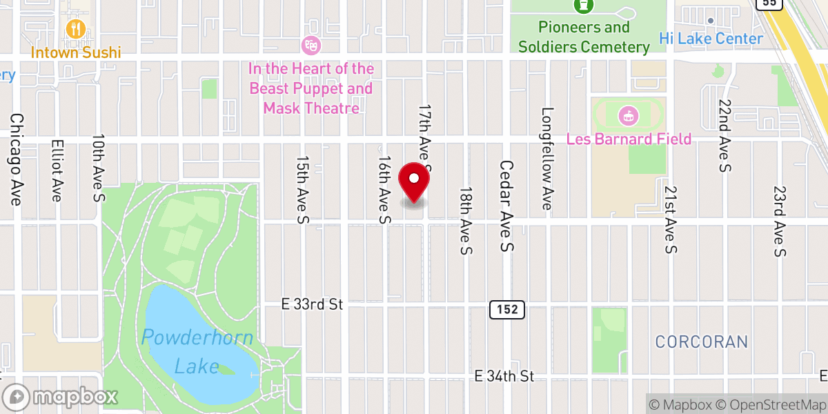 Map showing location of Latvian Evangelical Lutheran Church