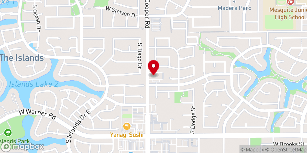 Map showing location of Vineyard Gilbert Community Church