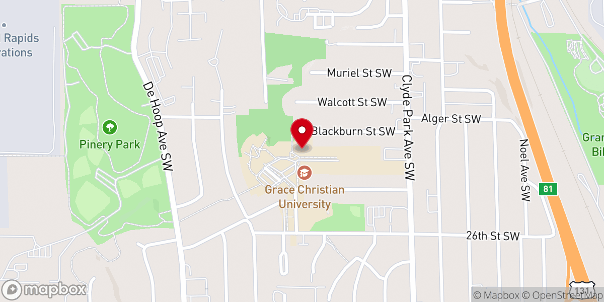 Map showing location of Korean Faith Community Church