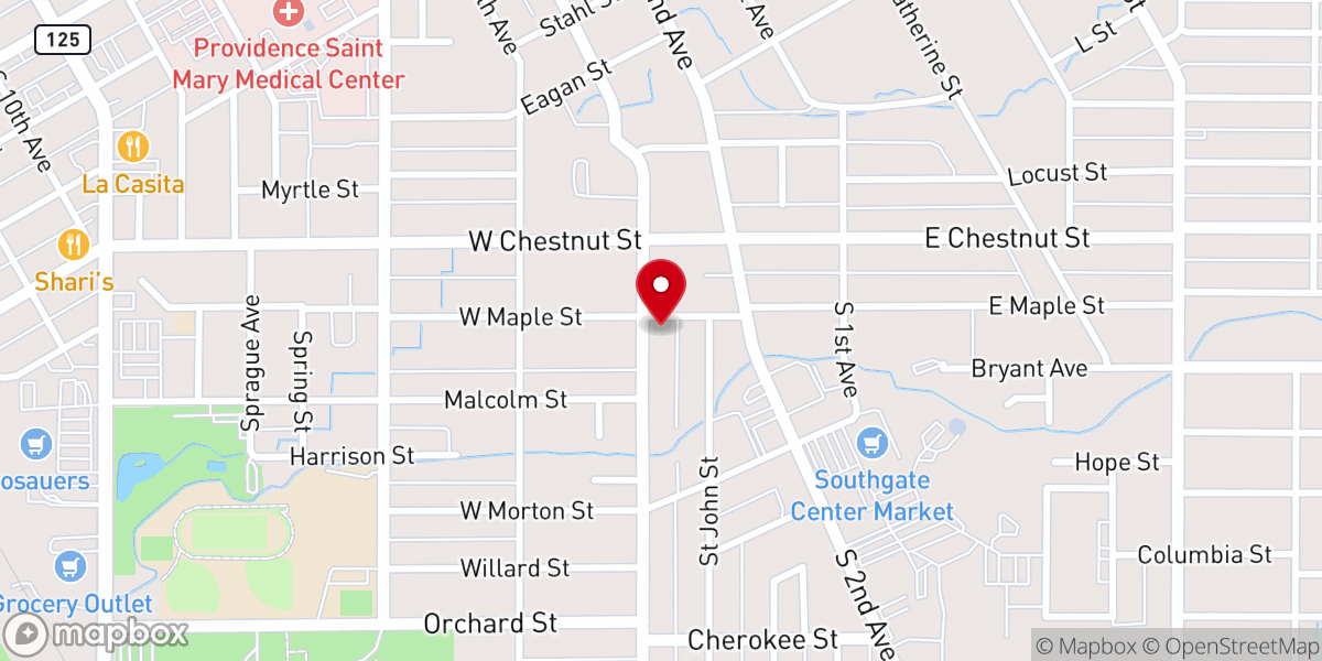 Map showing location of Walla Walla Spanish Seventh-Day Adventist Church