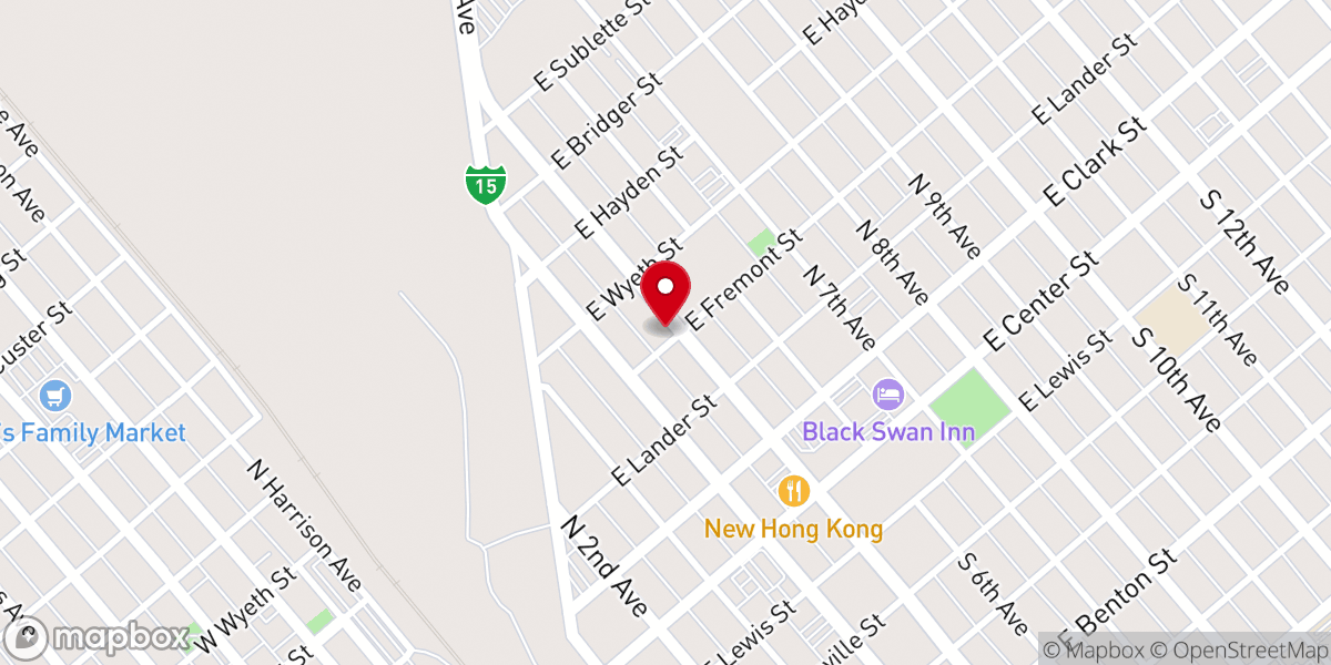 Map showing location of Bethel Baptist Church