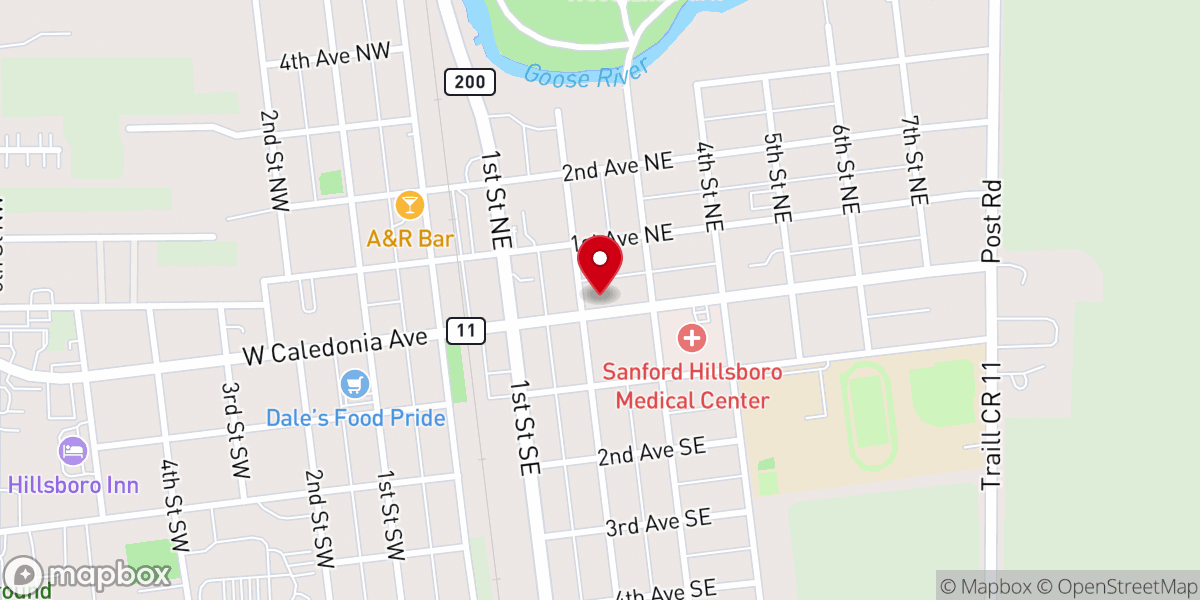 Map showing location of Our Savior's Lutheran Church