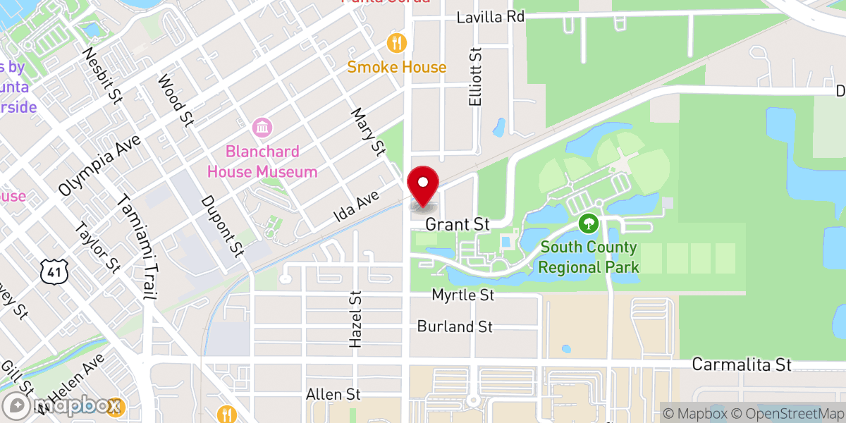 Map showing location of Church of God of Prophecy