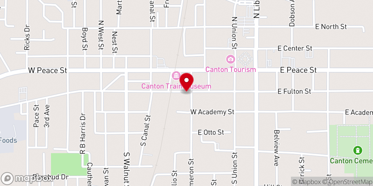 Map showing location of Iglesia De Dios Manantial De Vida Canton, Ms