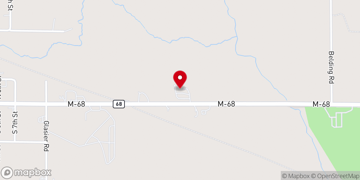 Map showing location of Onaway Baptist Chapel
