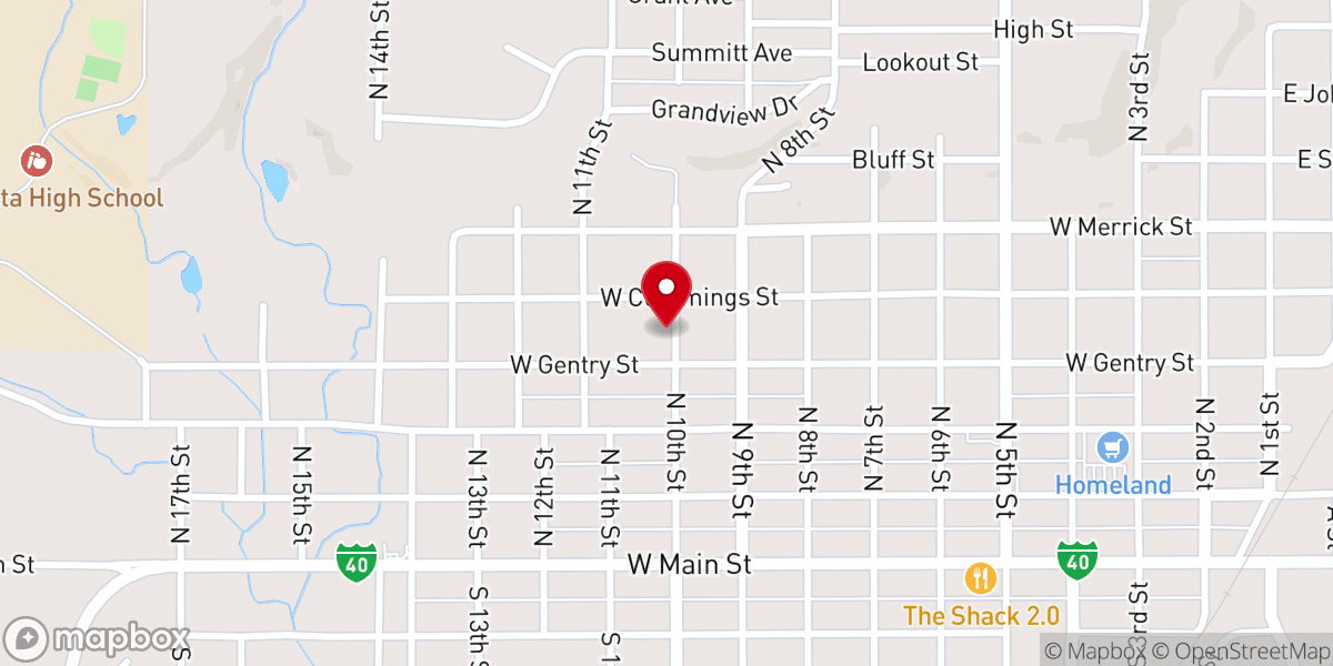 Map showing location of Saint Michaels Catholic Church