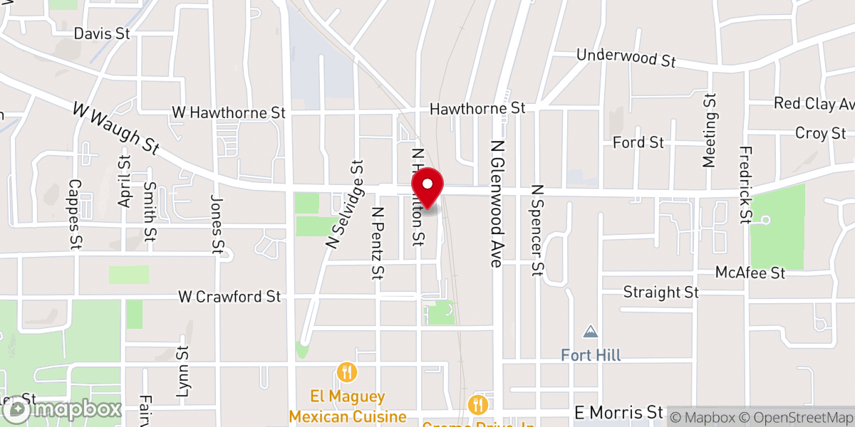 Map showing location of Reformation Baptist Church of Dalton