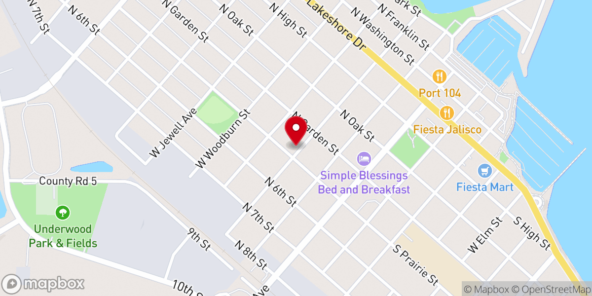 Map showing location of New Hope Church