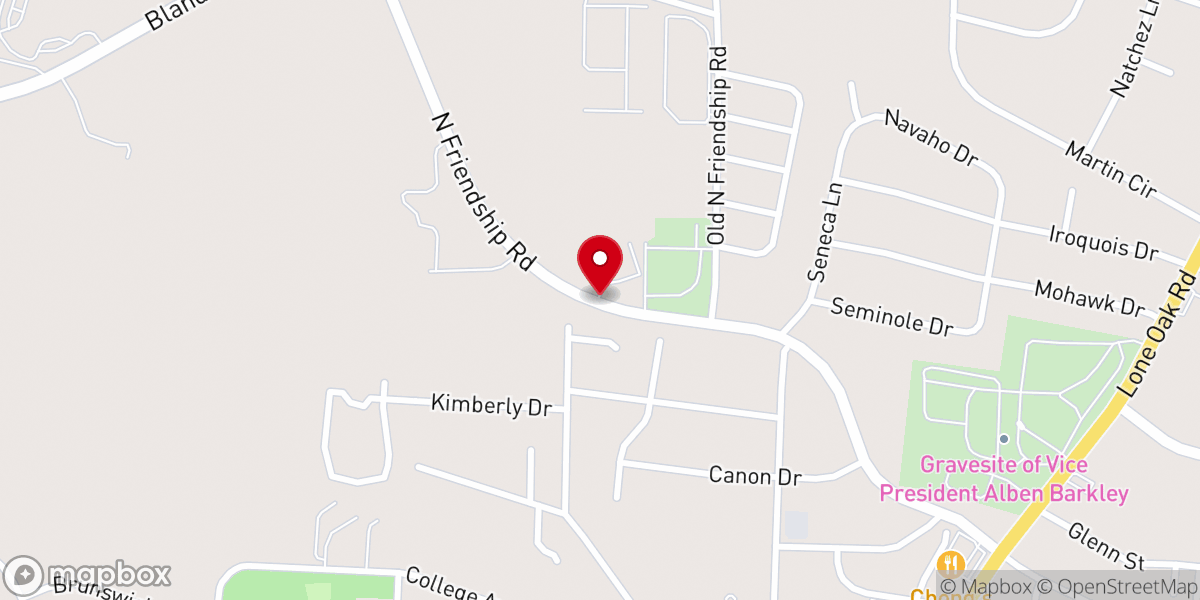 Map showing location of Victory Assembly Worship Center