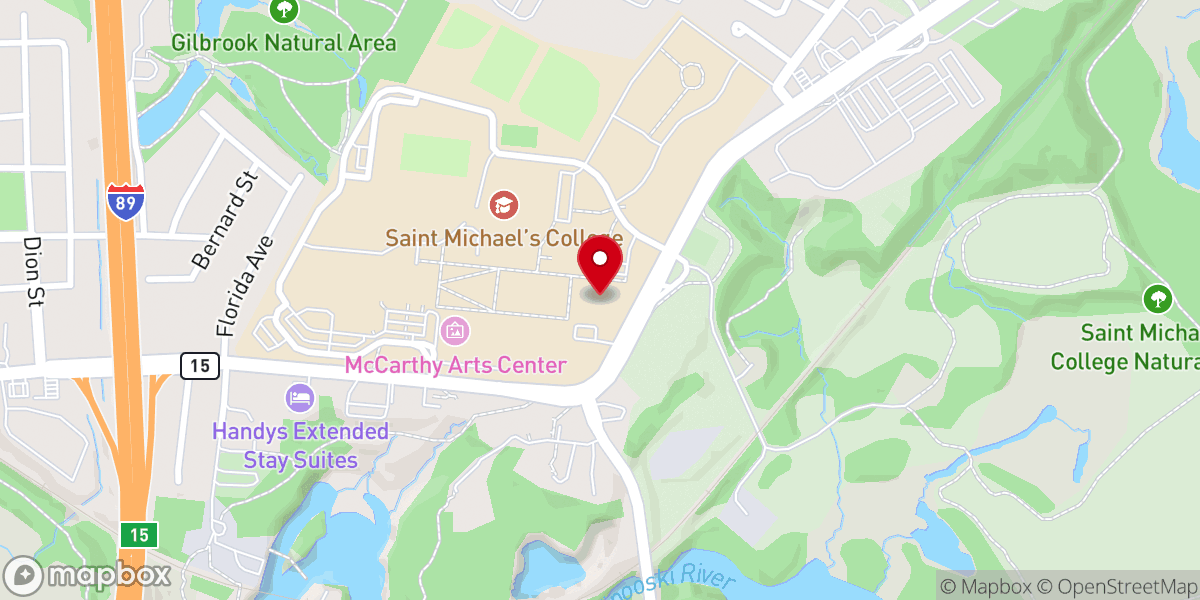 Map showing location of Chapel of Saint Michael Archangel - Saint Michael's College
