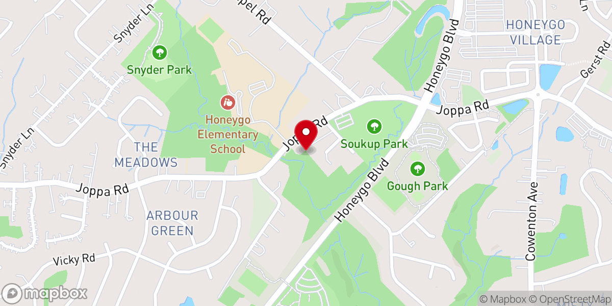 Map showing location of Perry Hall Family Worship Center Inc