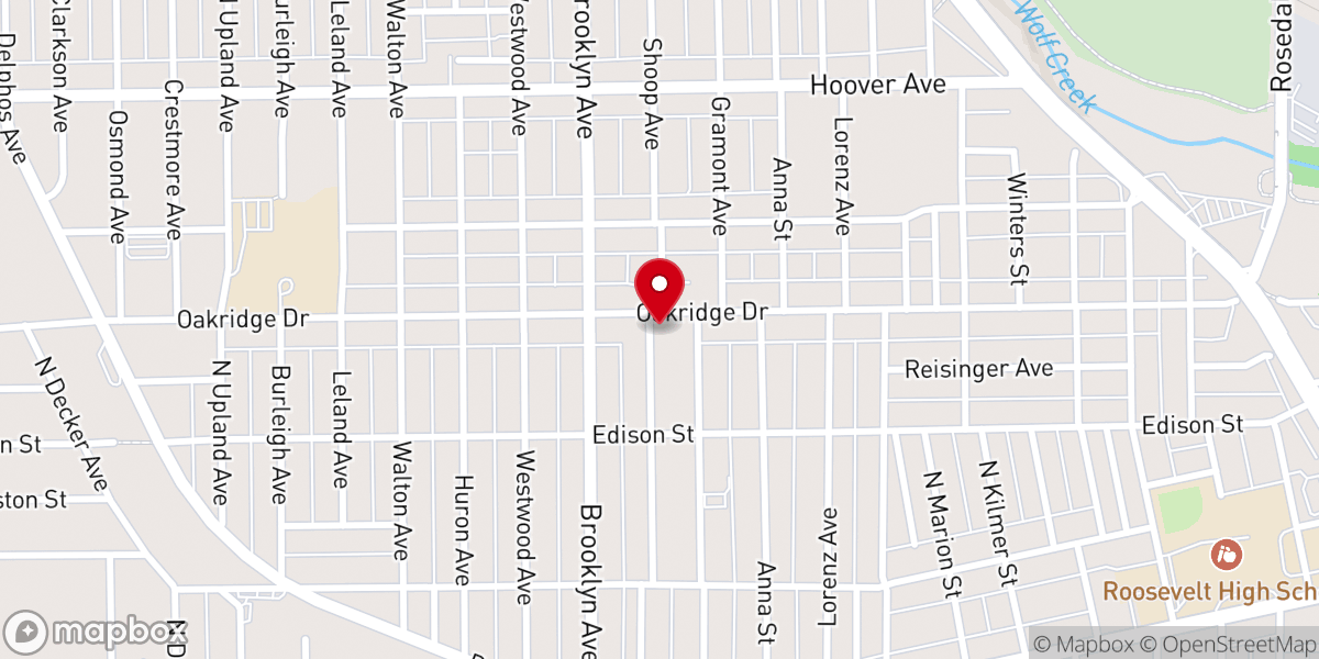 Map showing location of Upshaw African Methodist Episcopal Church