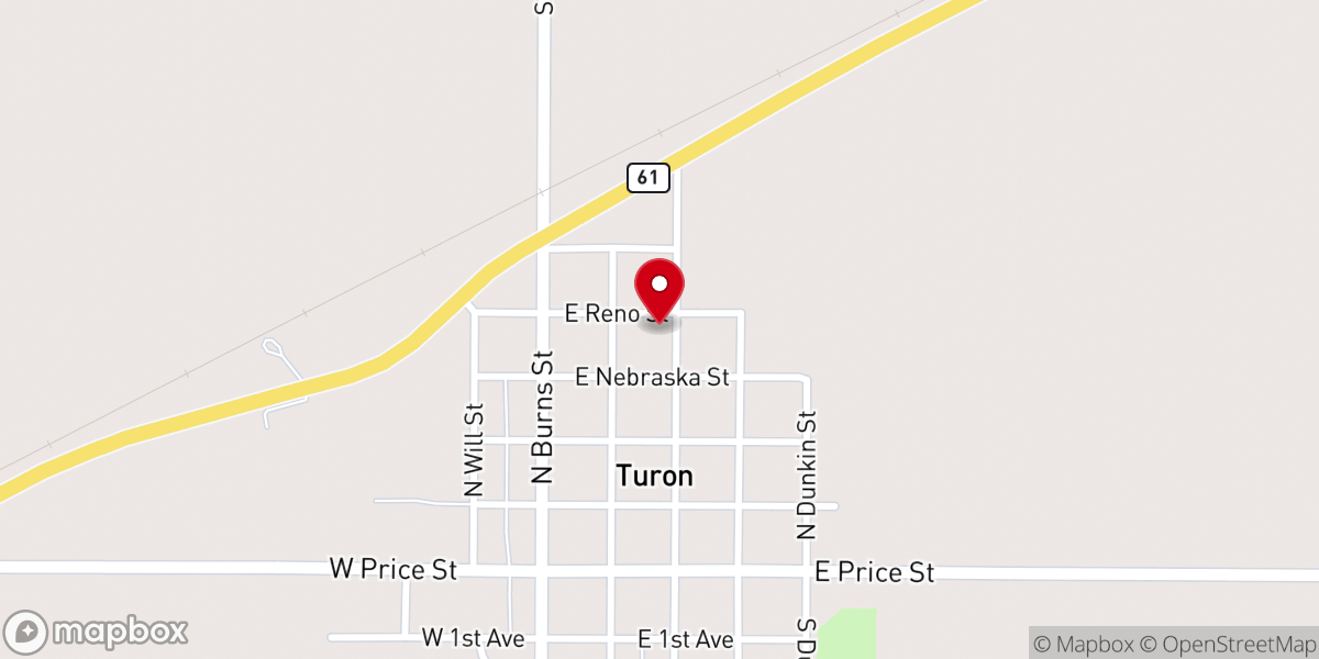 Map showing location of Turon Community Church