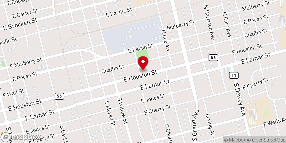 Map showing location of Progressive Missionary Baptist Church