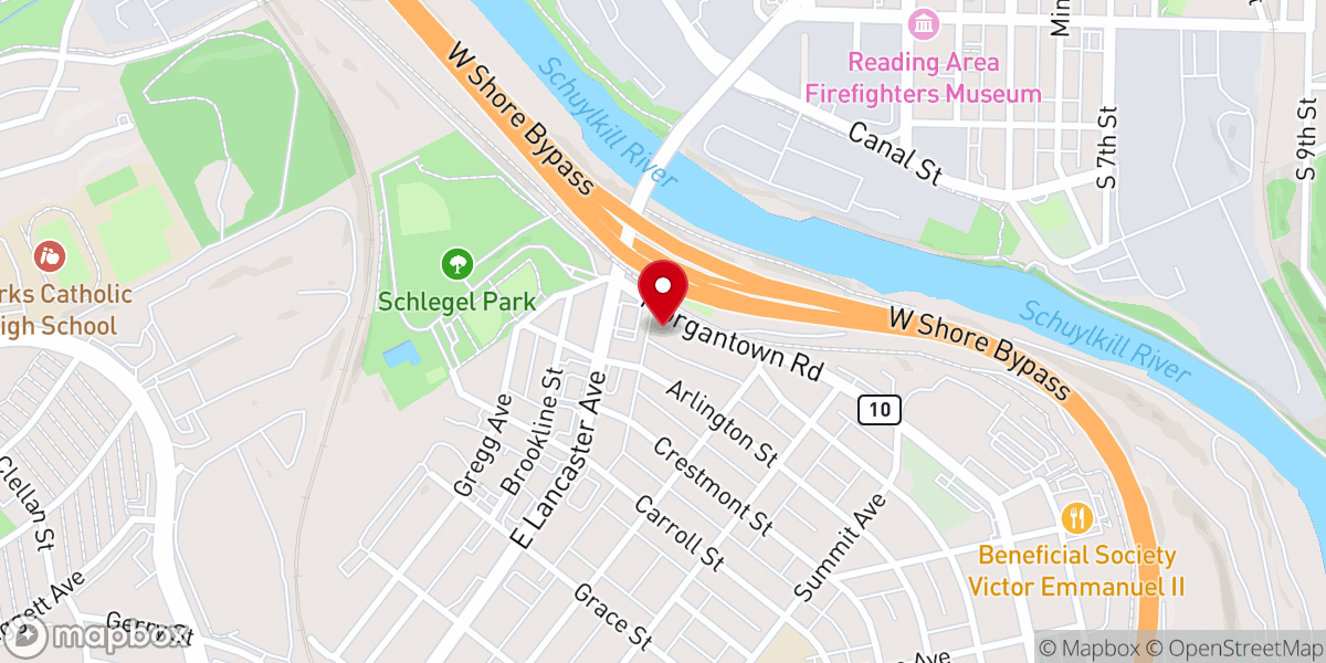 Map showing location of Bethel Romanian Pentecostal Church