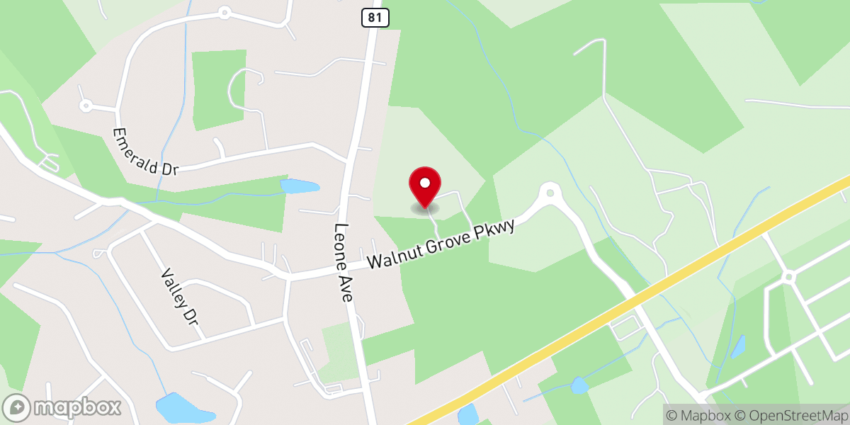 Map showing location of Church at the Grove