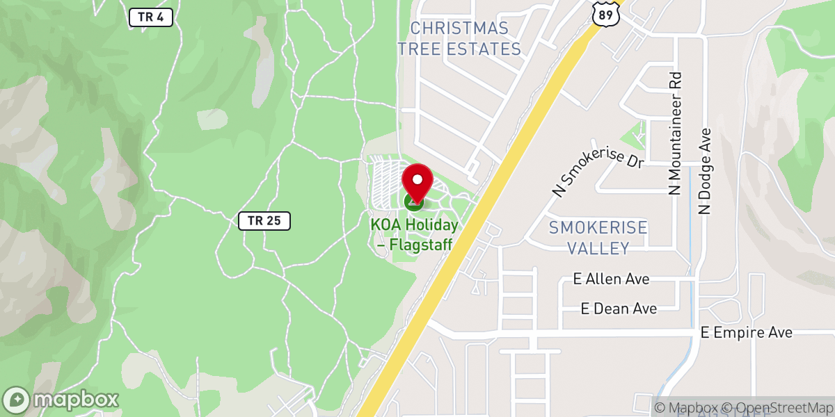 Map showing location of Flagstaff Journey